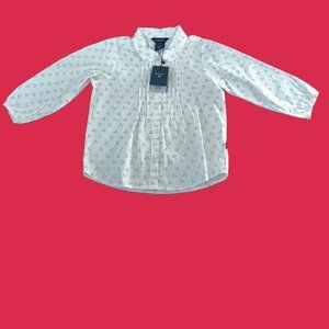Gant cute girls classic shirt with Star texture size 18 m 🤍💛✨